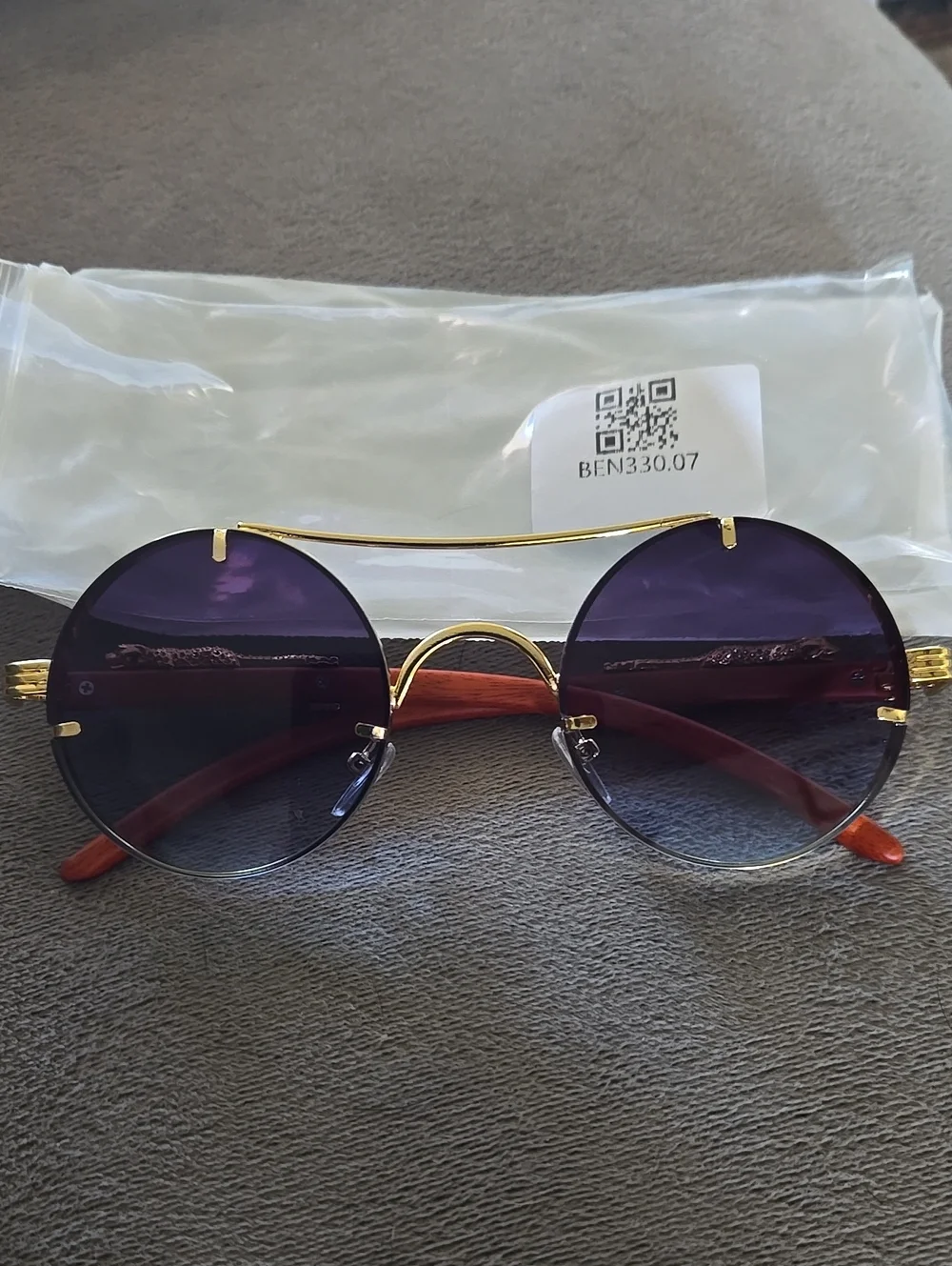 NWT Retro Leopard Sunglasses